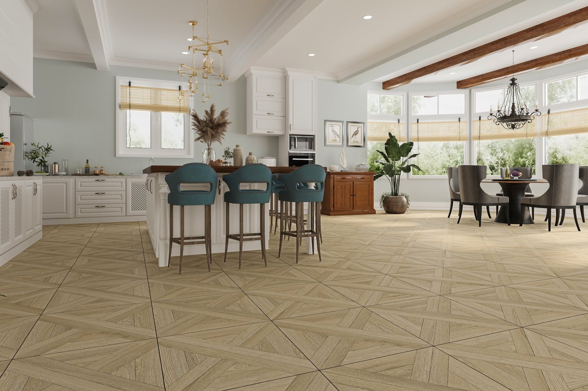 6.5mm SPC Rigid Core Vinyl Flooring – Parquet – Plymouth Oak - 1.80m² per Pack - Carvers Interiors - THE FLOORING STORE