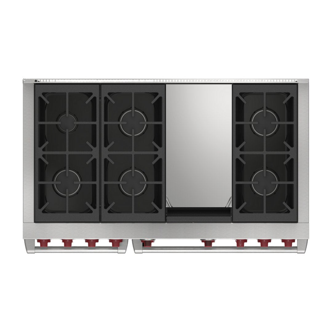 Wolf - Dual Fuel Range, 6 Burner &amp; Griddle - Carvers Interiors - Wolf