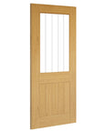 Ely Prefinished Oak Interior Door - 2 Panel Glazed - Carvers Interiors - Carvers Interiors