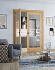 Ely Prefinished Oak Interior Door - 1L Full Glazed - Carvers Interiors - Carvers Interiors