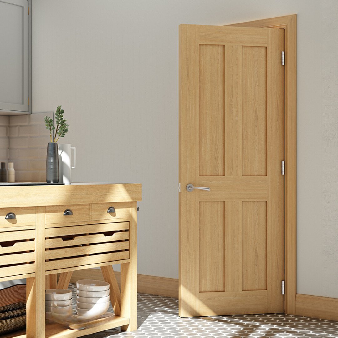 Eton Unfinished Oak Interior Door - Carvers Interiors - Carvers Interiors