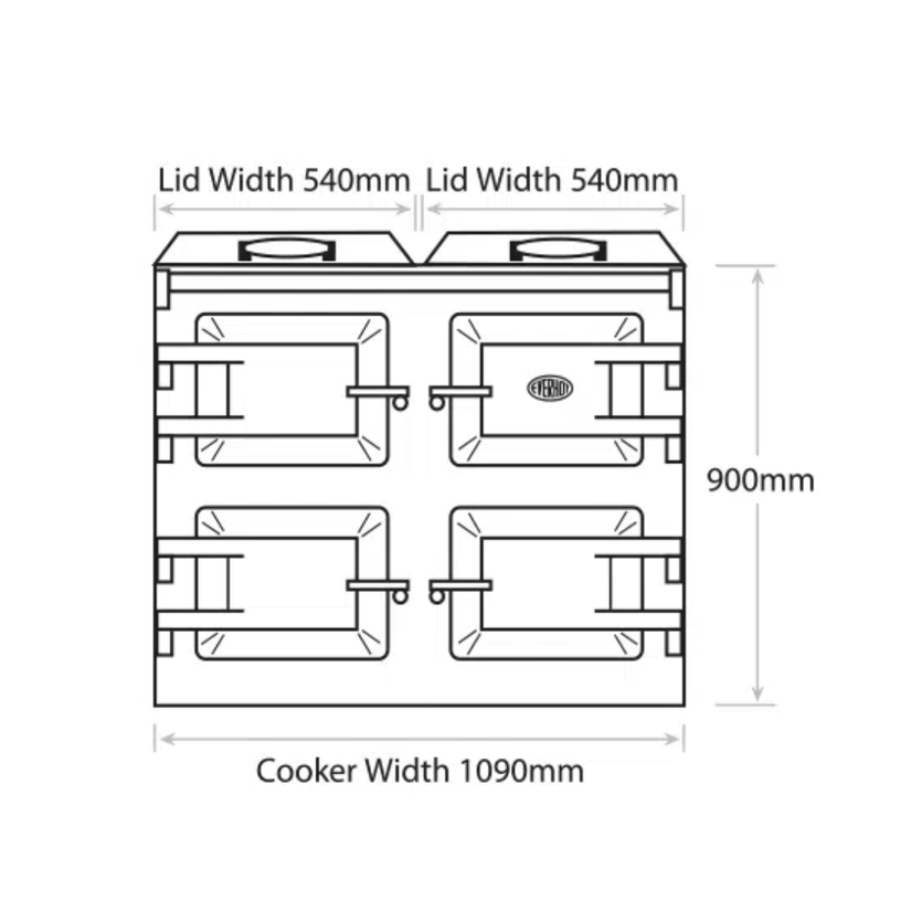 Everhot 110i Series 110cm Induction Cast Iron Range Cooker
