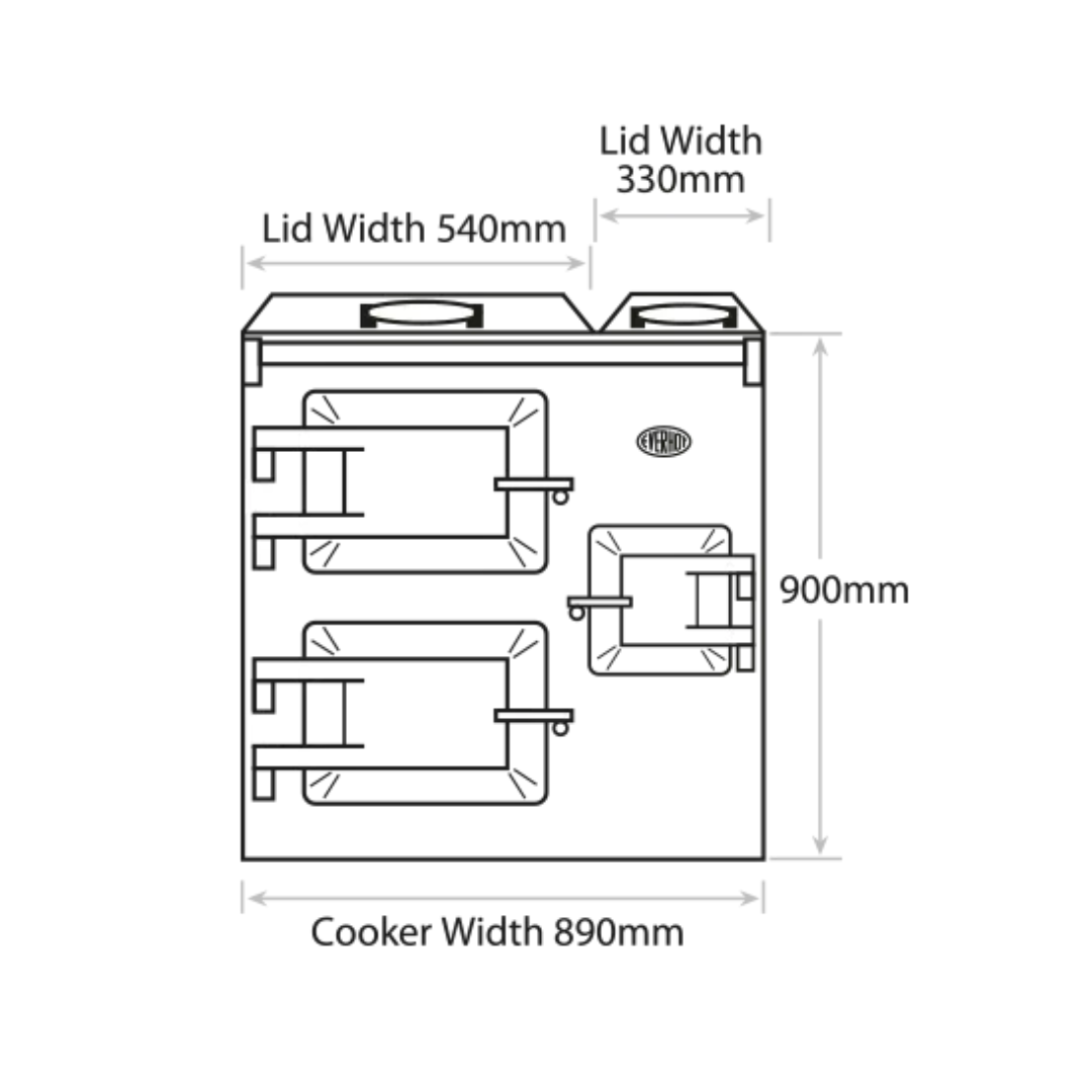 Everhot 90i Series 90cm Induction Cast Iron Range Cooker