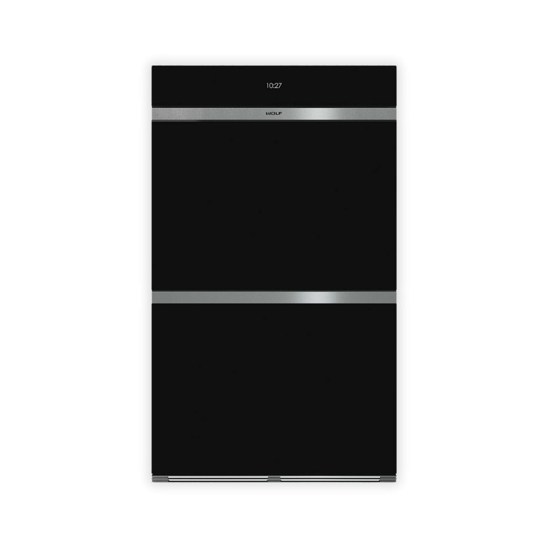 Wolf - M Series Contemporary Black Glass Double Oven - Carvers Interiors - Wolf