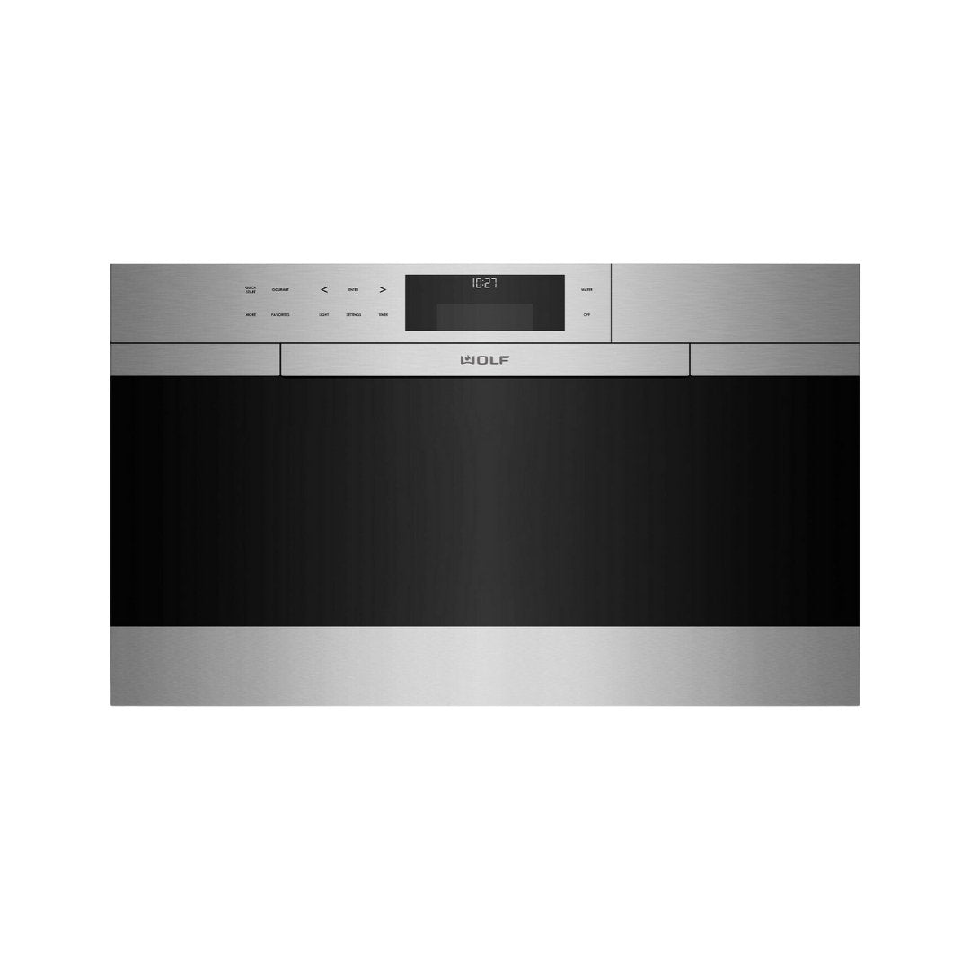 Wolf - M Series Steel Convection Steam Oven with Handle - Stainless Steel - Carvers Interiors - Wolf