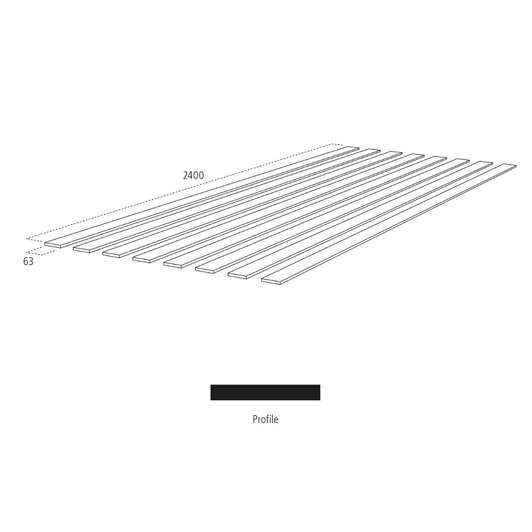 Wall Panel Kit: MDF Bulk Shaker Panel Strips (Kit 19) MR - 8 Slatts - Carvers Interiors - Cheshire Mouldings