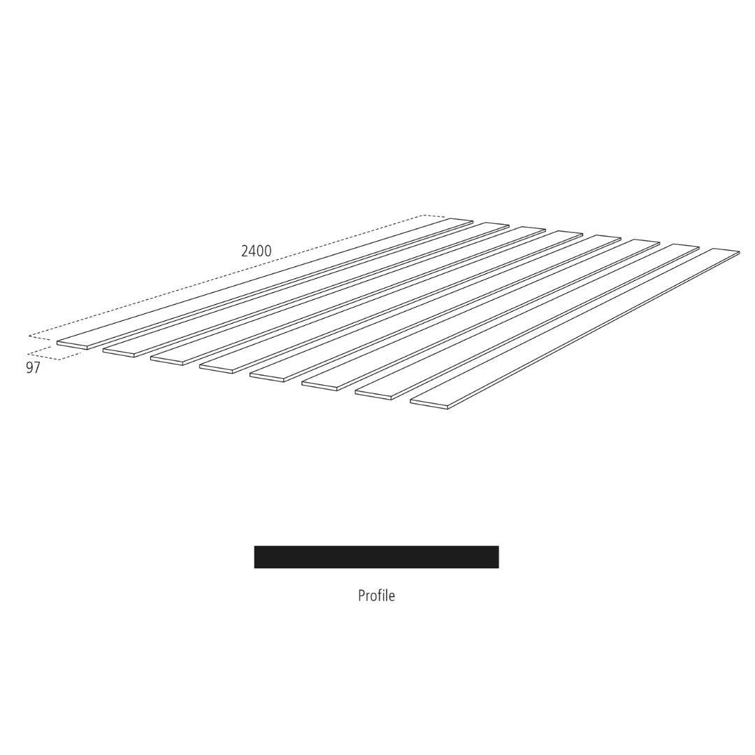 Wall Panel Kit: Mdf Bulk Shaker Panel Strips (Kit 20) MR - 8 Slatts - Carvers Interiors - Cheshire Mouldings