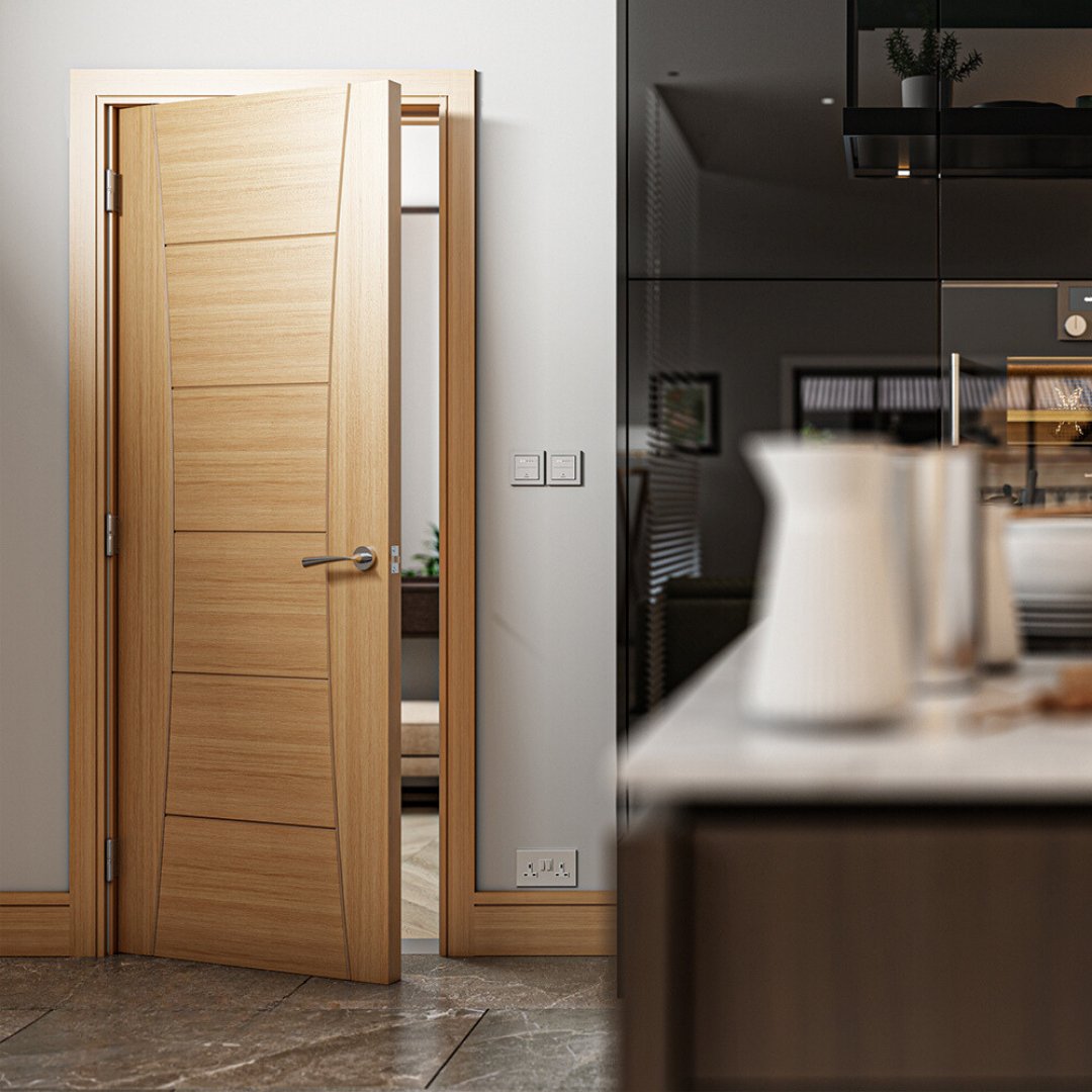 Pamplona Prefinished Oak Interior Door - Carvers Interiors - Carvers Interiors