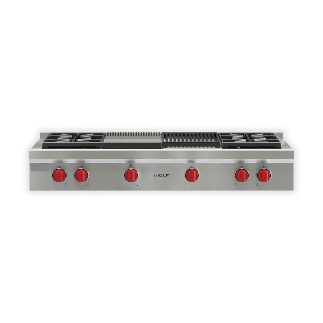 Wolf - Sealed Burner Range - Top, 4 Burner, Chargrill & Griddle - Carvers Interiors - Wolf