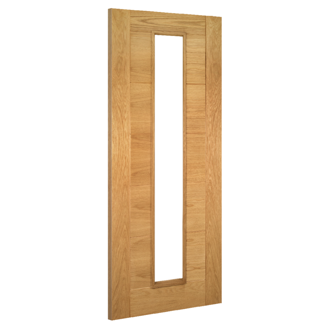 Seville Prefinished Oak Glazed 1L Interior Door - Carvers Interiors - Carvers Interiors