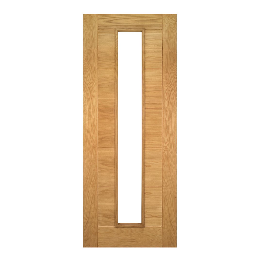 Seville Prefinished Oak Glazed 1L Interior Door - Carvers Interiors - Carvers Interiors