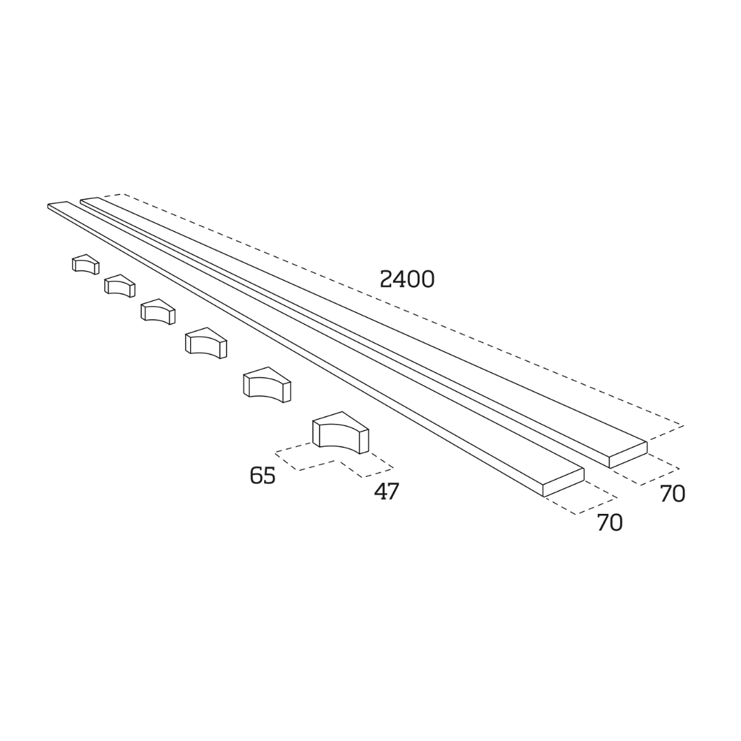 Wall Panel Kit: White Primed Picture Rail Shelf Kit (WPKT10) - Carvers Interiors - Cheshire Mouldings