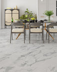 5.5mm SPC Rigid Core Vinyl Flooring – Marble Pre-Grouted Tile – Radiant White Marble - 1.97m² per Pack