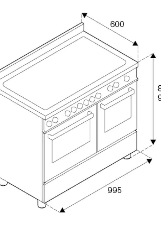 Bertazzoni Heritage Series 100cm Induction Twin Cooker - Carvers Interiors - Cookers and Bathroom Showroom Wolverhampton