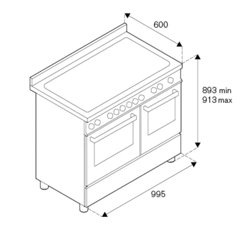 Bertazzoni Heritage Series 100cm Induction Twin Cooker - Carvers Interiors - Cookers and Bathroom Showroom Wolverhampton