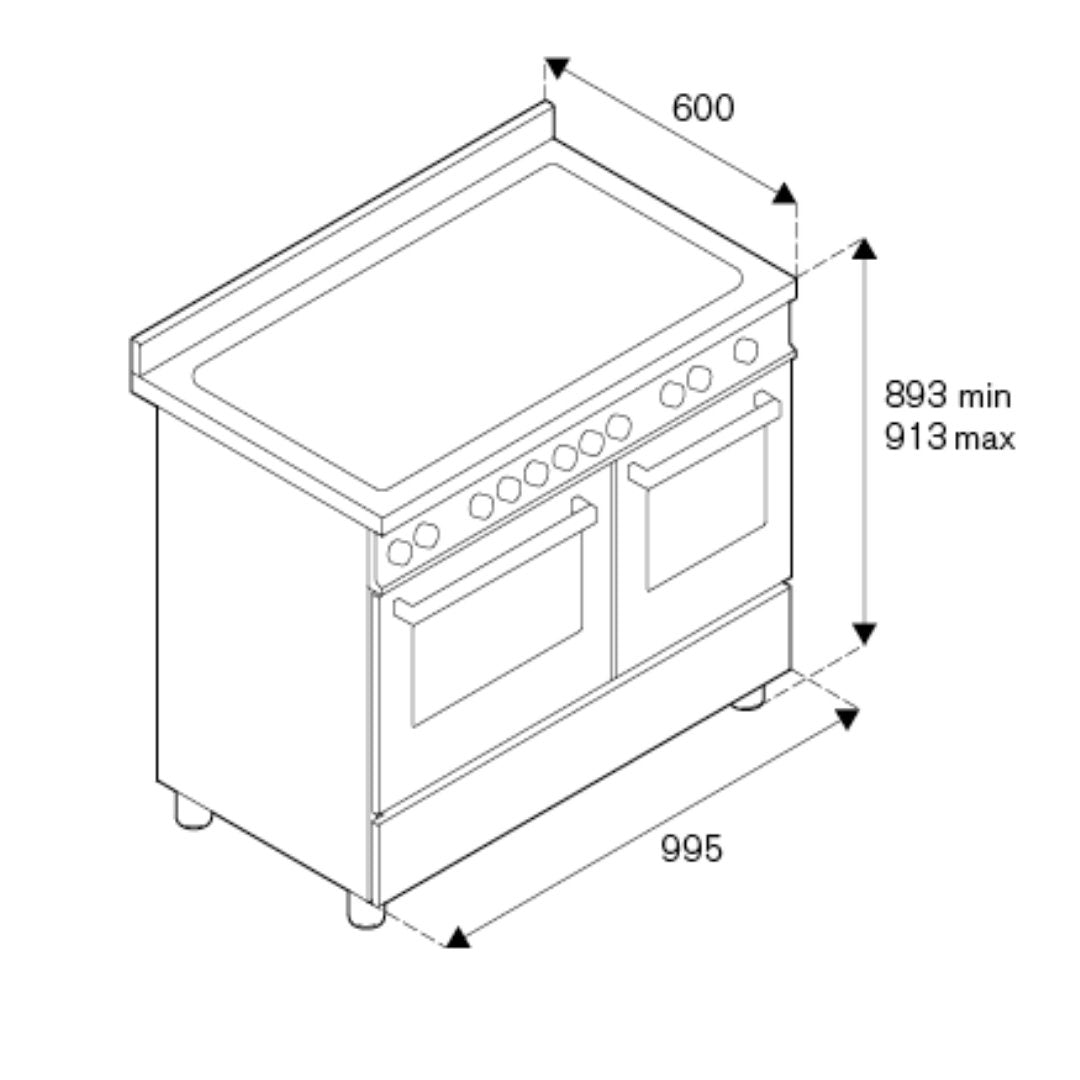 Bertazzoni Heritage Series 100cm Induction XG Cooker - Carvers Interiors - Carvers Interior