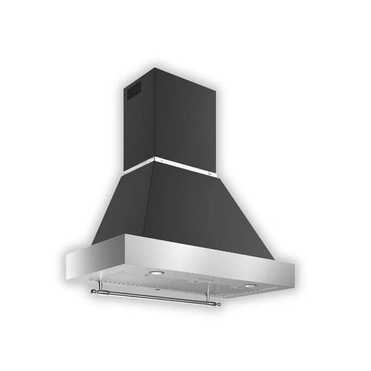 Bertazzoni Heritage Series 100cm Wall Mount Hood 1 Motor Matt Black - Carvers Interiors - Cookers and Bathroom Showroom Wolverhampton