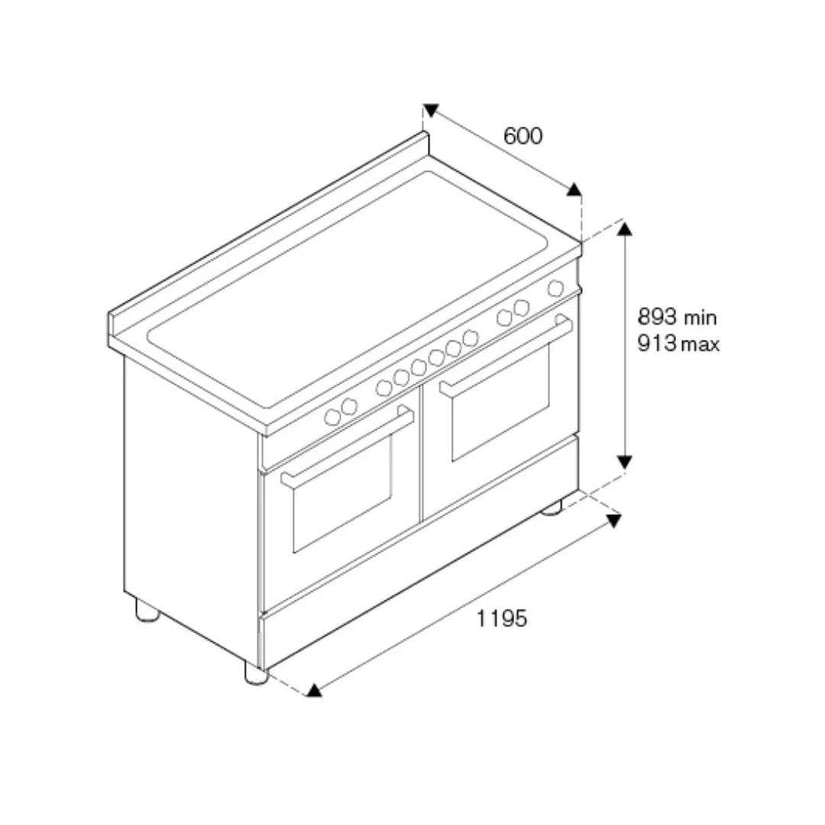 Bertazzoni Heritage Series 120cm Induction Twin Cooker - Carvers Interiors - Cookers and Bathroom Showroom Wolverhampton