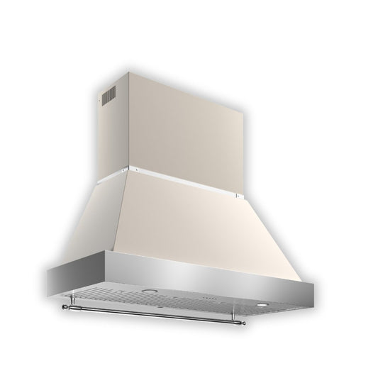 Bertazzoni Heritage Series 120cm Wall Mount Hood 1 Motor KC48HERTNE - Ivory - Carvers Interiors - Carvers Interior