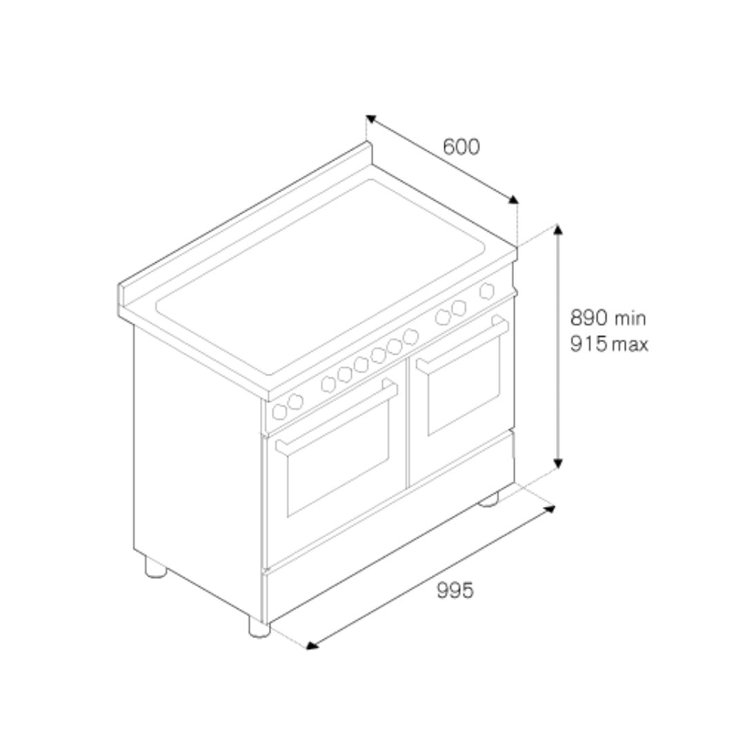 Bertazzoni Master Series 100cm DF Twin Cooker - Carvers Interiors - Carvers Interior