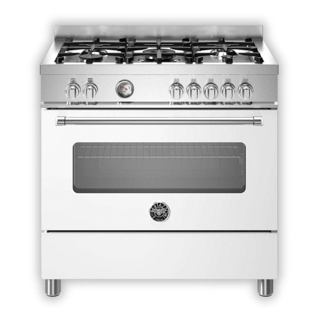 Bertazzoni Master Series 90cm DF Single Cooker - Matt White - Carvers Interiors - Bertazzoni