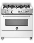 Bertazzoni Master Series 90cm DF Single Cooker - Matt White - Carvers Interiors - Bertazzoni