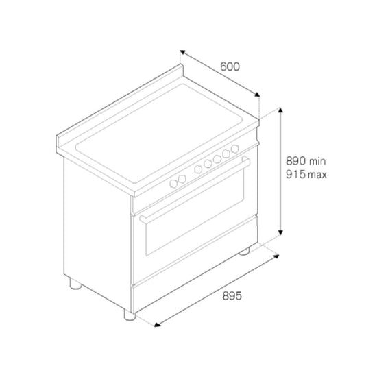 Bertazzoni Master Series 90cm DF Single Cooker - Matt White - Carvers Interiors - Bertazzoni