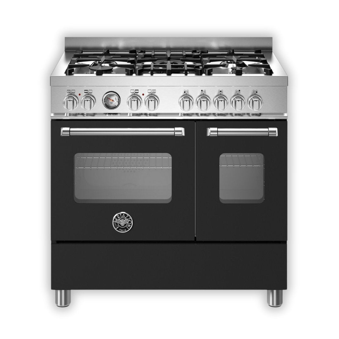 Bertazzoni Master Series 90cm DF Twin Cooker - Black - Available Now - Carvers Interiors - Carvers Interior