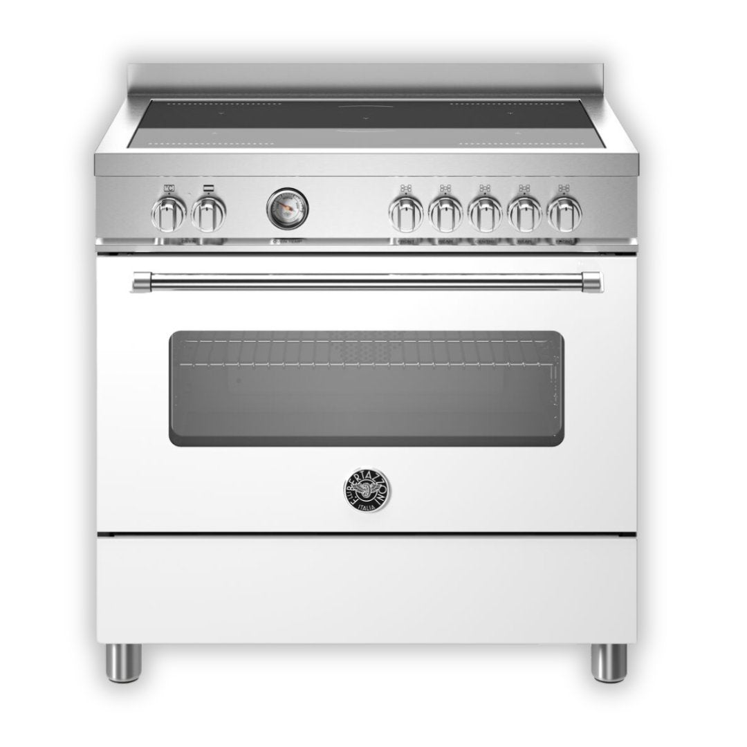 Bertazzoni Master Series 90cm Induction Single Cooker - Matt White - Carvers Interiors - Bertazzoni