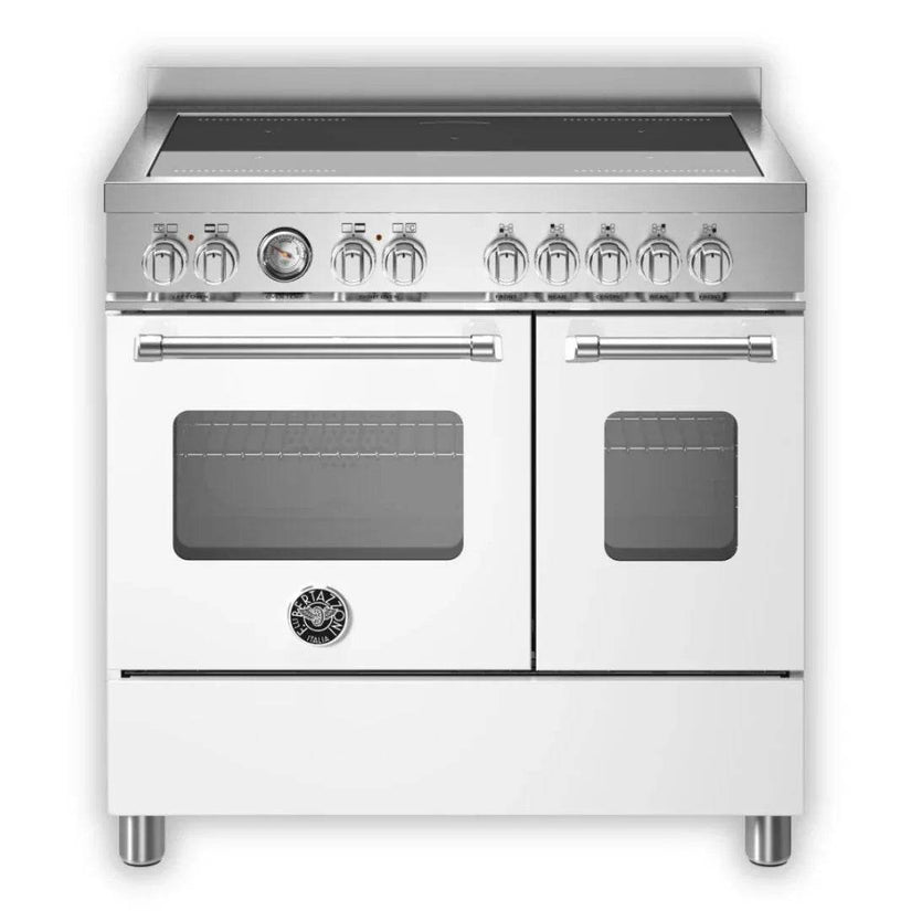 Bertazzoni Master Series 90cm Induction Twin Cooker - Matt White - Carvers Interiors - Cookers and Bathroom Showroom Wolverhampton