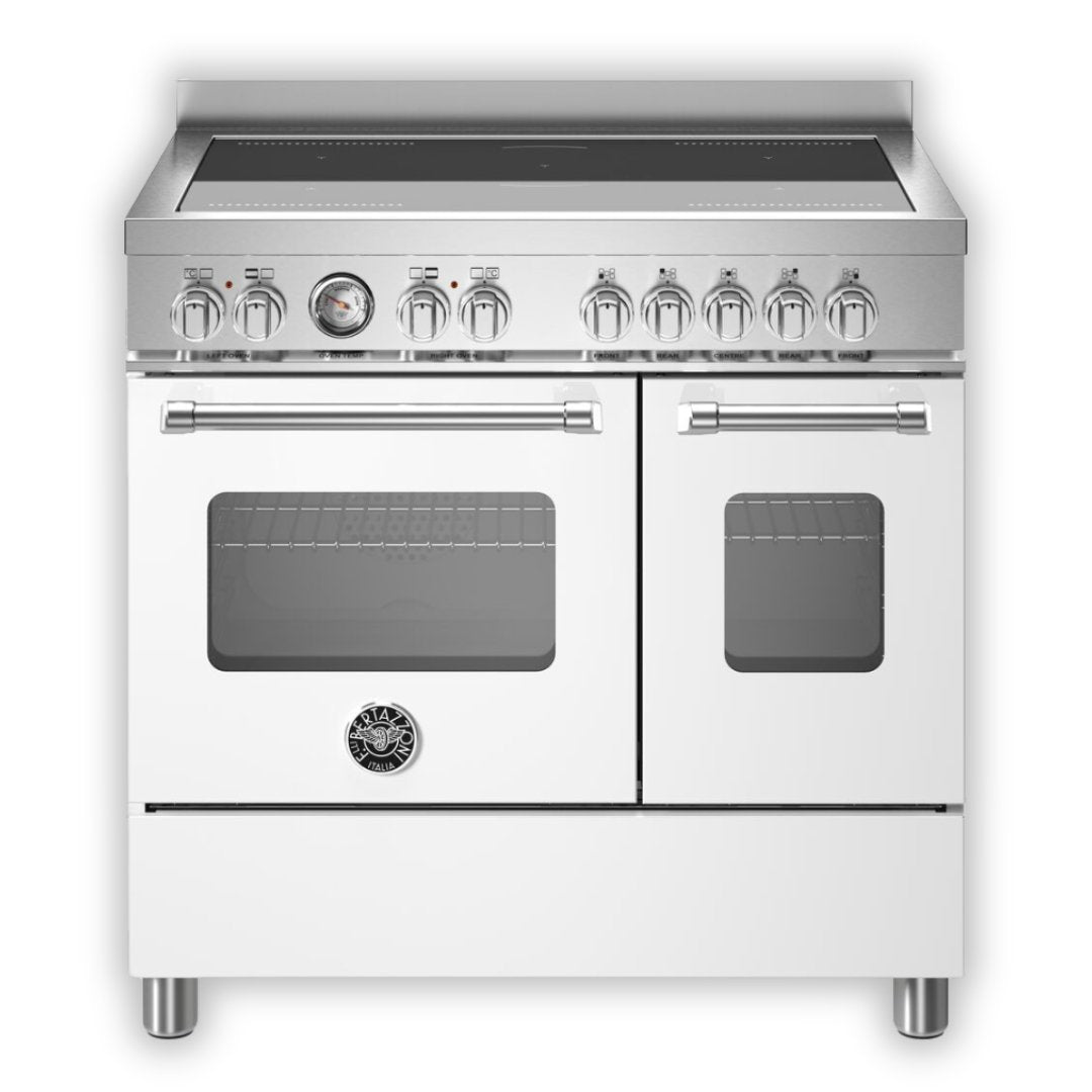 Bertazzoni Master Series 90cm Induction Twin Cooker - Matt White - Carvers Interiors - Bertazzoni