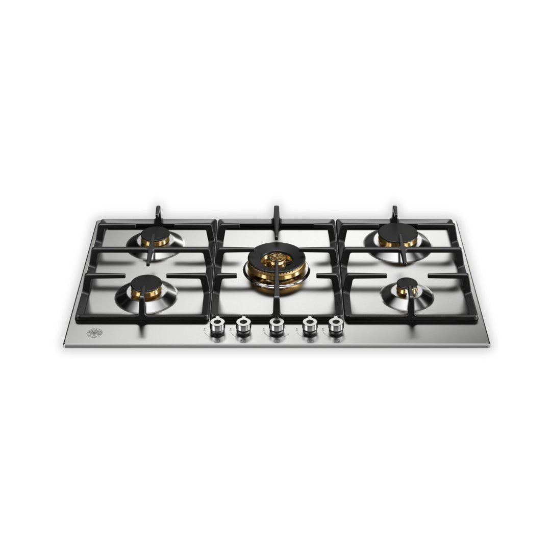 Bertazzoni - Professional - 90cm Gas Hob with Central Dual Wok - Carvers Interiors - Bertazzoni