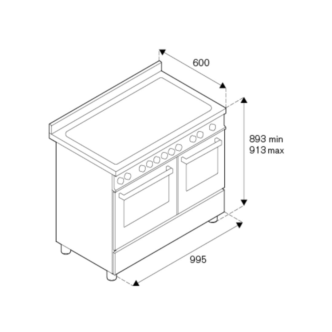 Bertazzoni Professional Series 100cm Dual Fuel Range Cooker - Carvers Interiors - Carvers Interior