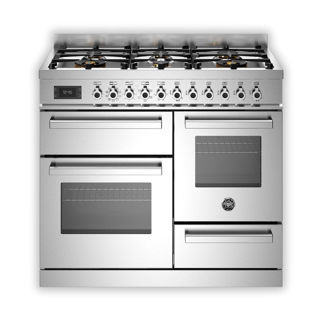 Bertazzoni Professional Series 100cm Dual Fuel XG Range Cooker - Stainless Steel - Carvers Interiors - Carvers Interior