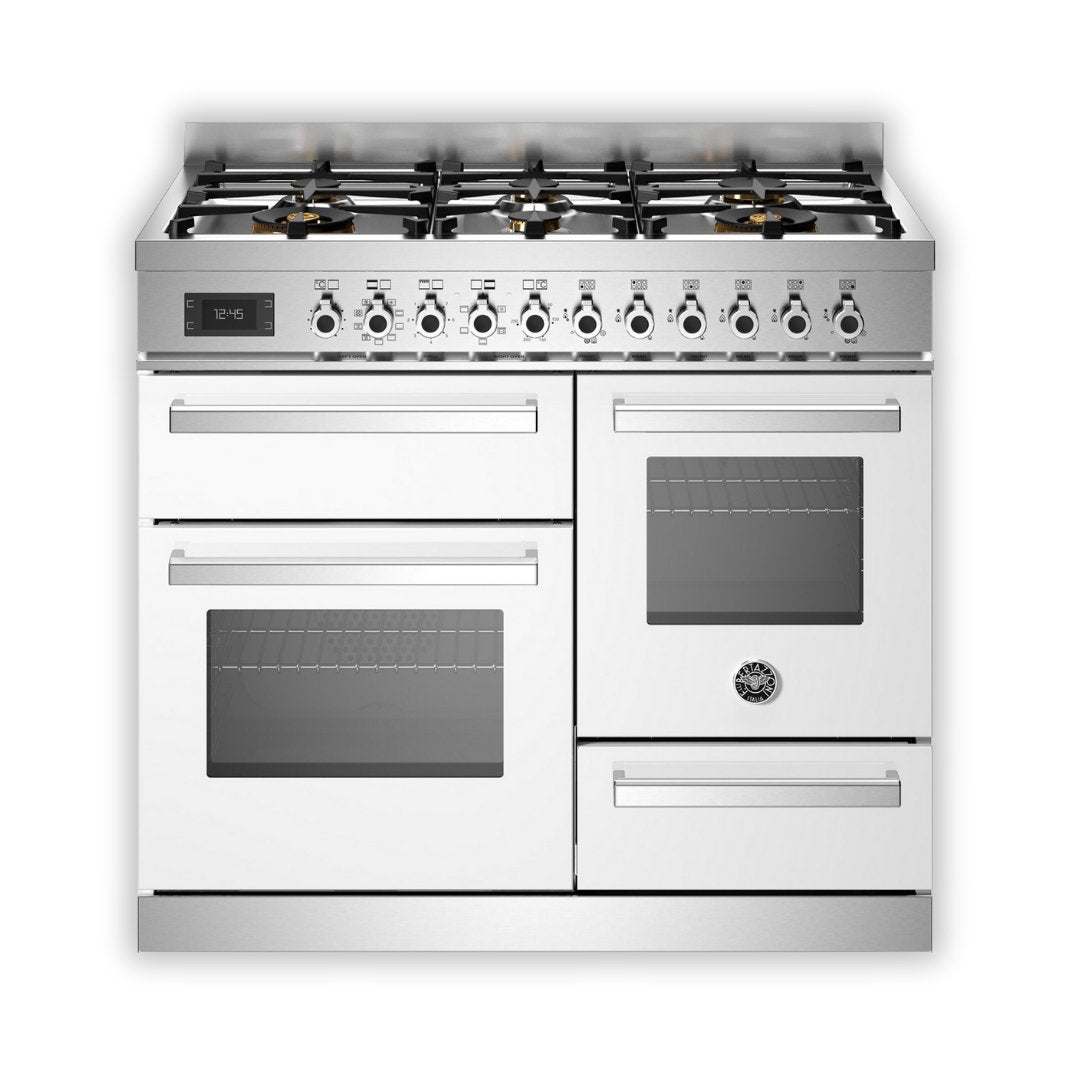 Bertazzoni Professional Series 100cm Dual Fuel XG Range Cooker - White - Carvers Interiors - Carvers Interior