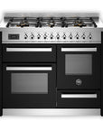 Bertazzoni Professional Series 110cm Dual Fuel XG Range Cooker - Black - Carvers Interiors