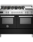 Bertazzoni Professional Series 120cm DF Twin Cooker - Black - Carvers Interiors - Carvers Interior