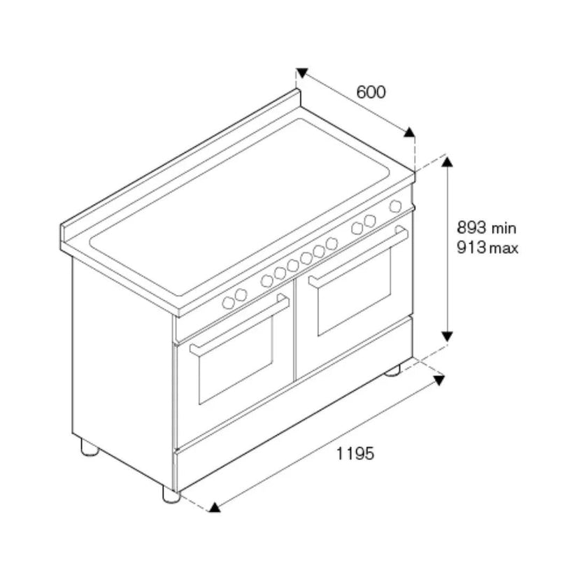 Bertazzoni Professional Series 120cm Induction Twin Cooker - Carvers Interiors - Cookers and Bathroom Showroom Wolverhampton