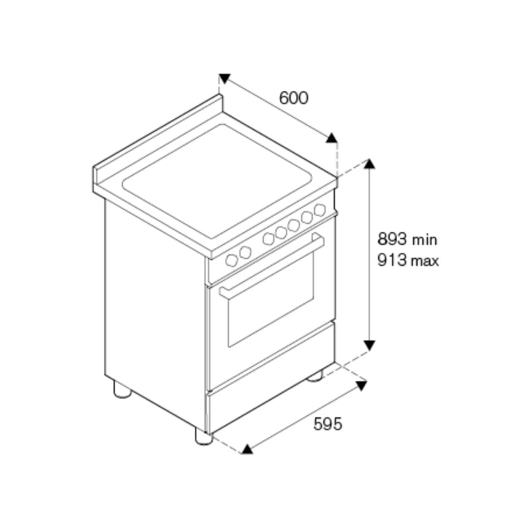 Bertazzoni Professional Series 60cm DF Single Cooker - Red - Carvers Interiors - Carvers Interior