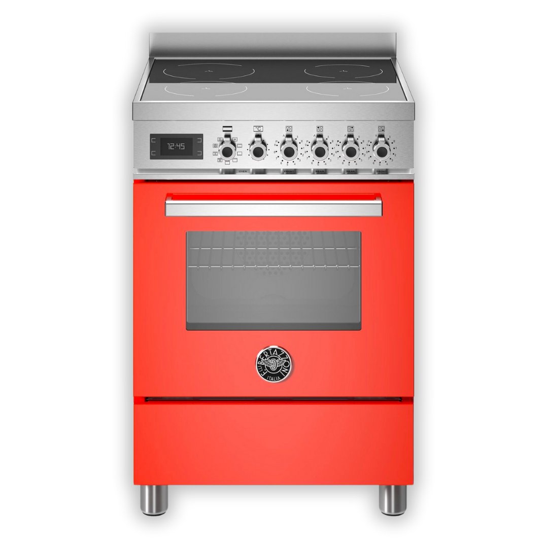 Bertazzoni Professional Series 60cm Induction Single Cooker - Orange - Carvers Interiors - Carvers Interior