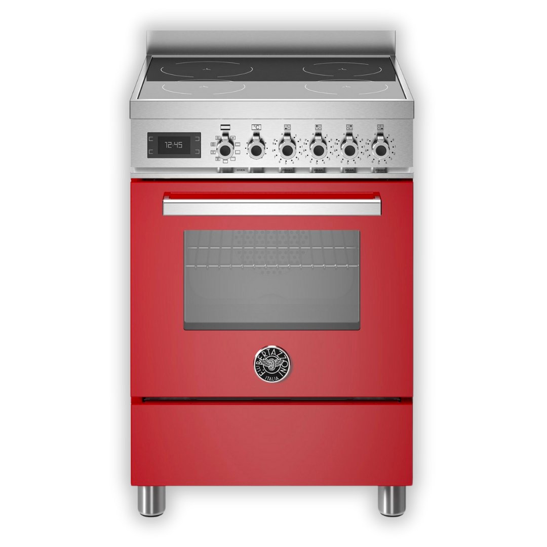 Bertazzoni Professional Series 60cm Induction Single Cooker - Red - Carvers Interiors - Carvers Interior