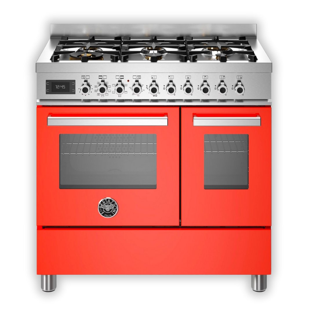 Bertazzoni Professional Series 90cm Dual Fuel Range Cooker with Electric Double Oven - Carvers Interiors - Carvers Interior