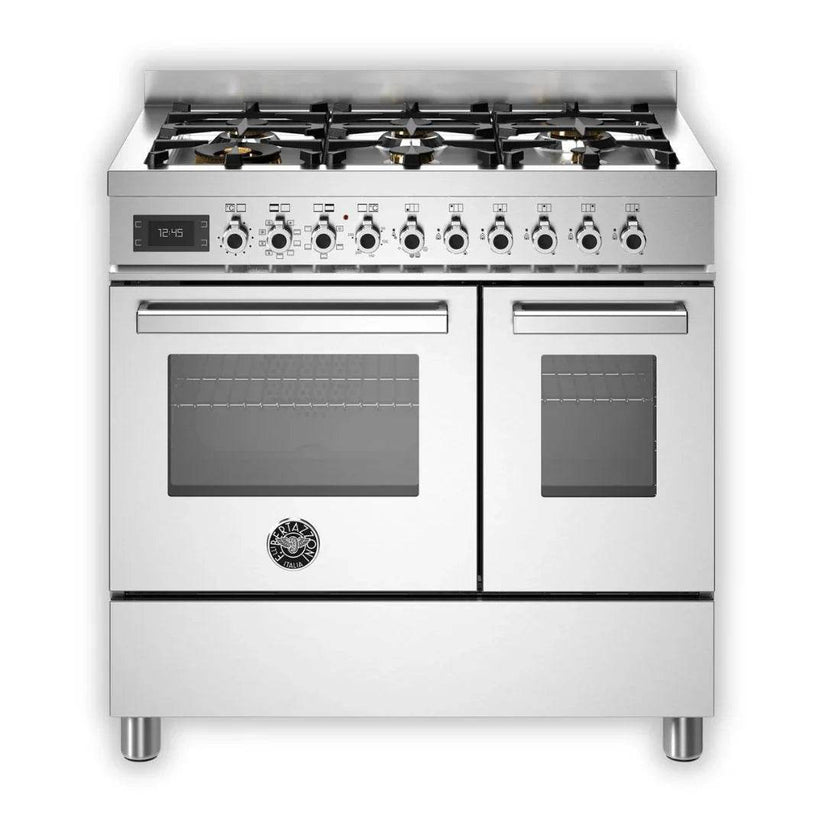 Bertazzoni Professional Series 90cm Dual Fuel Range Cooker with Electric Double Oven - Carvers Interiors - Cookers and Bathroom Showroom Wolverhampton