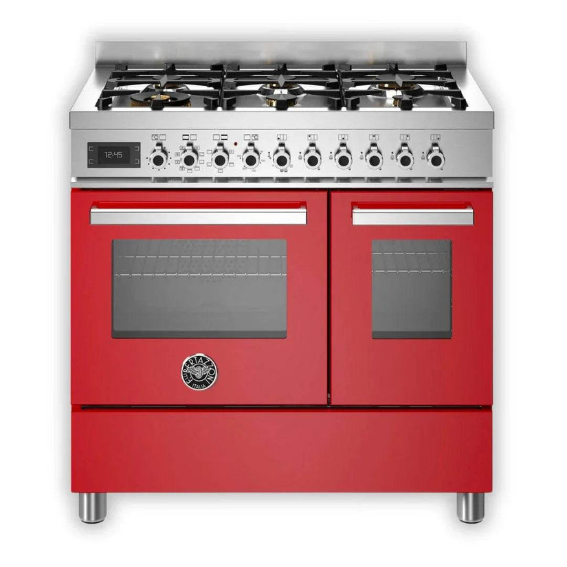 Bertazzoni Professional Series 90cm Dual Fuel Range Cooker with Electric Double Oven - Carvers Interiors - Cookers and Bathroom Showroom Wolverhampton