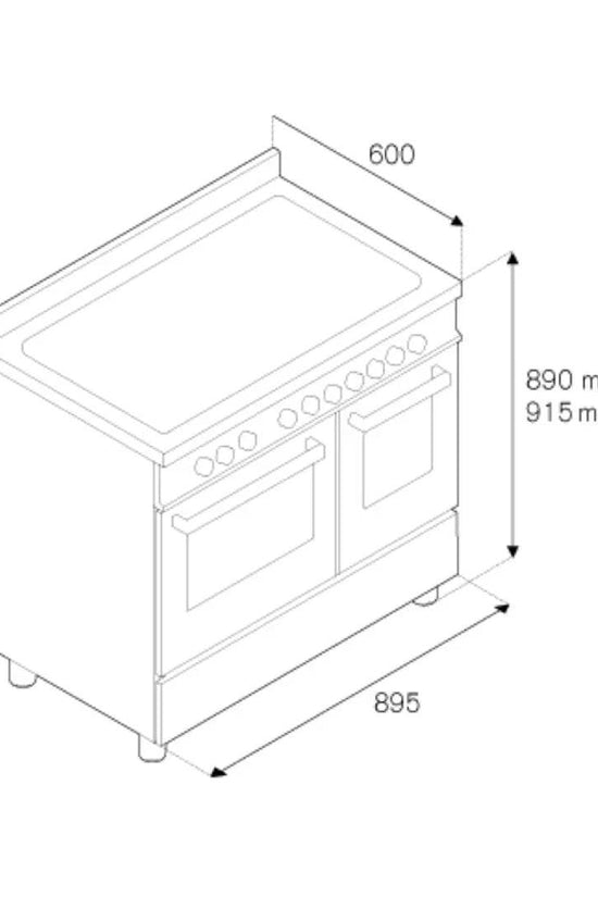 Bertazzoni Professional Series 90cm Induction Range Cooker with Electric Double Oven - Carvers Interiors - Cookers and Bathroom Showroom Wolverhampton