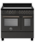 Bertazzoni Professional Series 90cm Induction Range Cooker with Electric Double Oven - Carbonio - Carvers Interiors