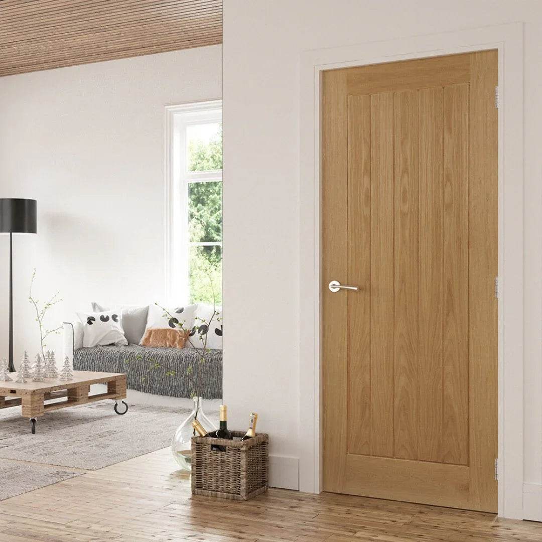 Ely Unfinished Oak - Fire Door 30 - Interior Door - Carvers Interiors - Deanta Doors