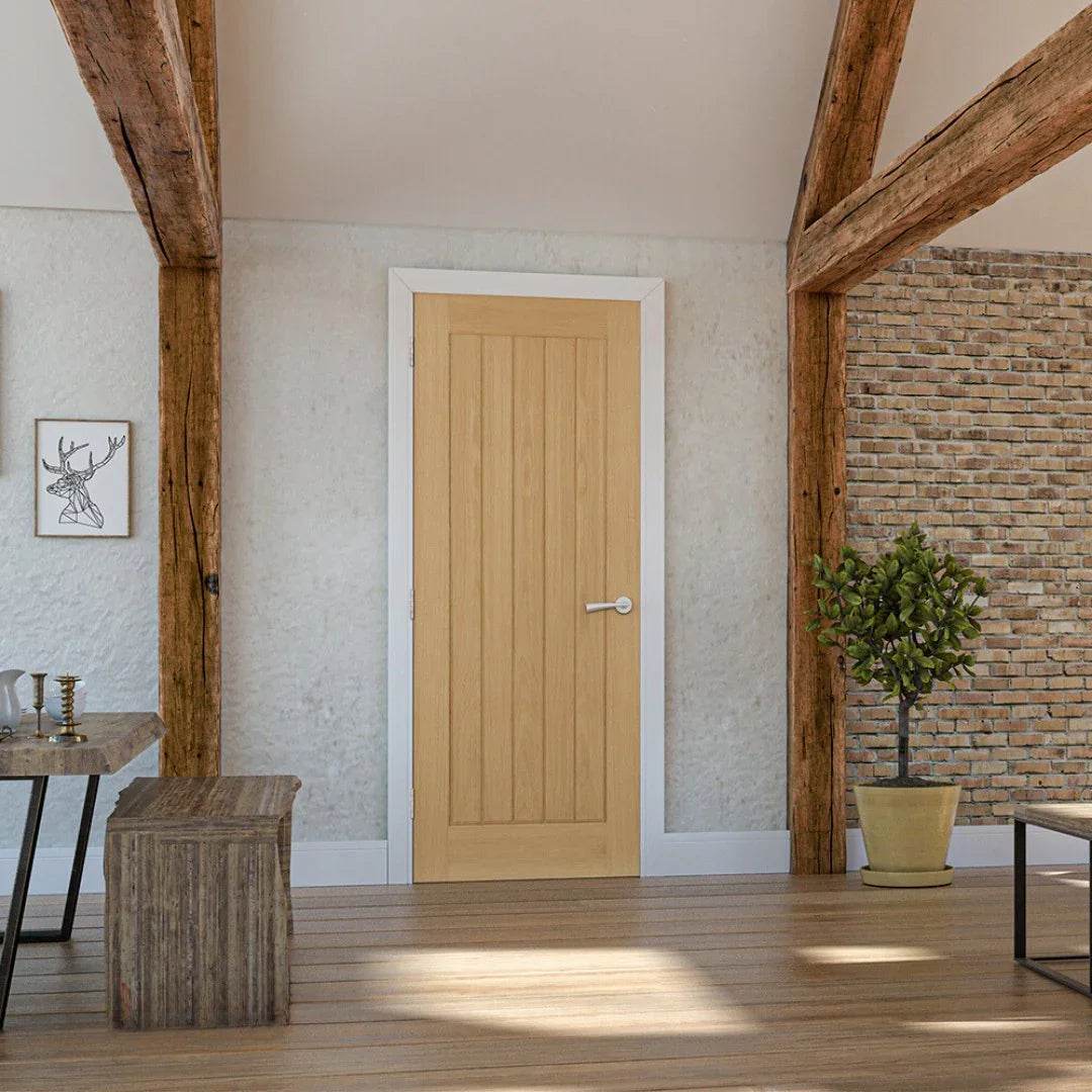 Ely Unfinished Oak - Fire Door 30 - Interior Door - Carvers Interiors - Deanta Doors
