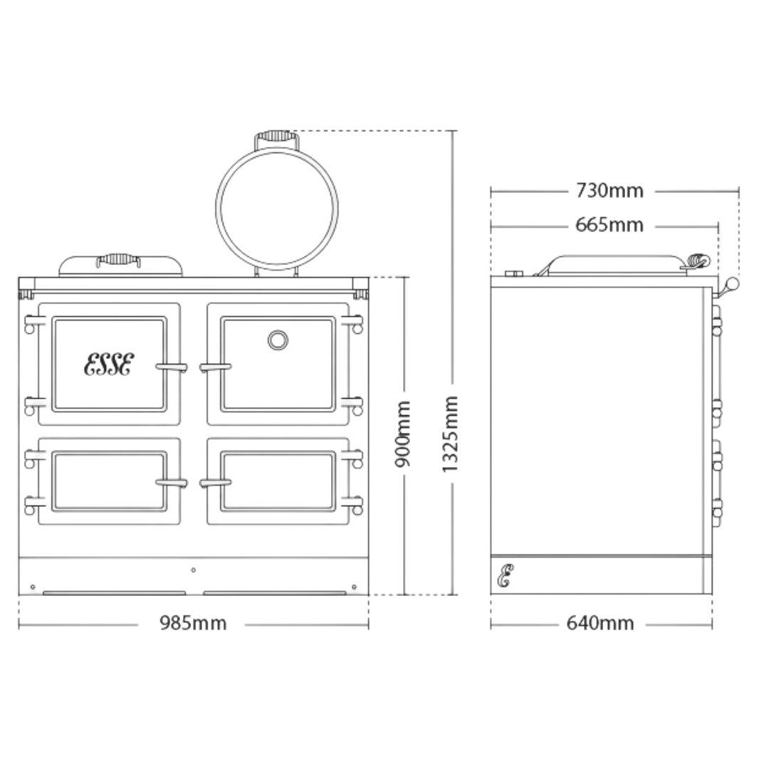 ESSE 1000 T - Black - Carvers Interiors - Carvers Interior