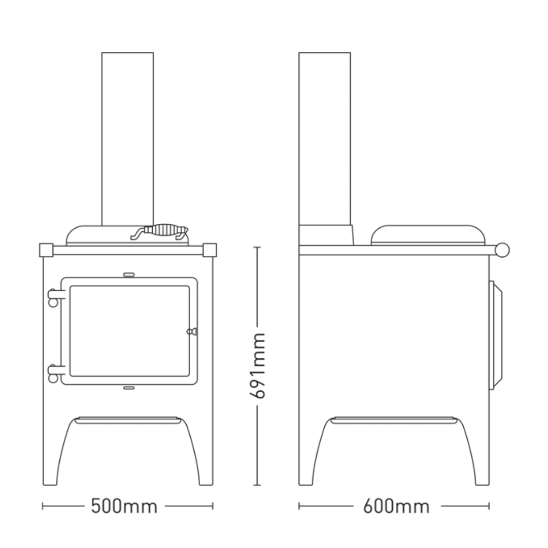 Esse Warmheart wood fired cook stove - Available Now - Carvers Interiors - Carvers Interior